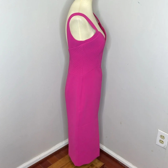 Nicholas Crepe‎ Quilted Bra Dress in Fuschia - Picture 5 of 10